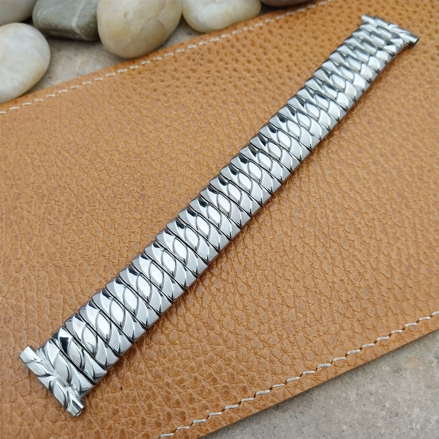 Vintage 19mm 18mm 16mm 50s Stonewall Stainless Steel Classic Stretch Watch Band