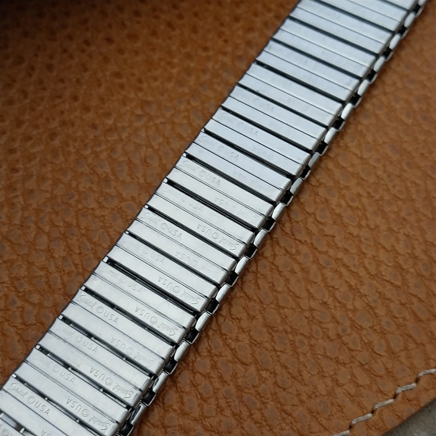 Vintage 19mm 20mm 22mm Rice Beads Wide Stainless Speidel Stretch NOS Watch Band