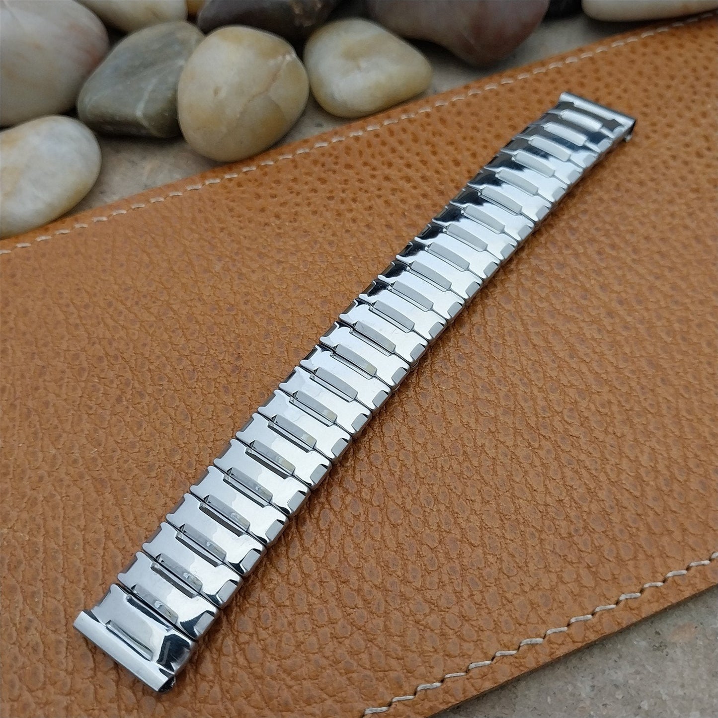 50s Vintage Watch Band 5/8" Crown USA Short Stainless Steel Old-Stock Expansion