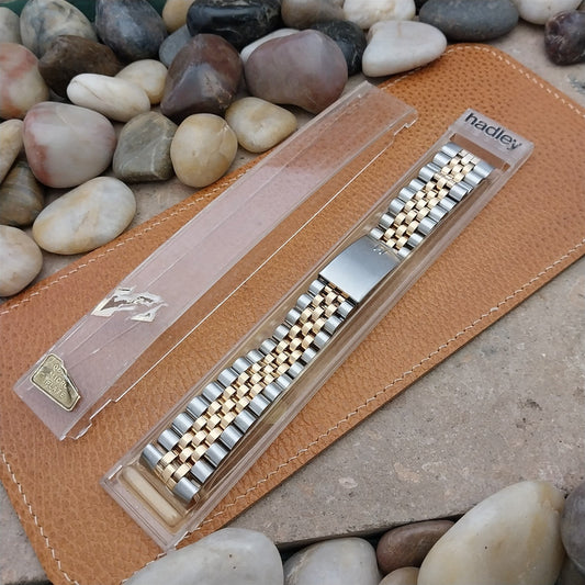 Vintage 20mm Hadley Stainless Steel & Gold Tone Jubilee Unused Watch Band