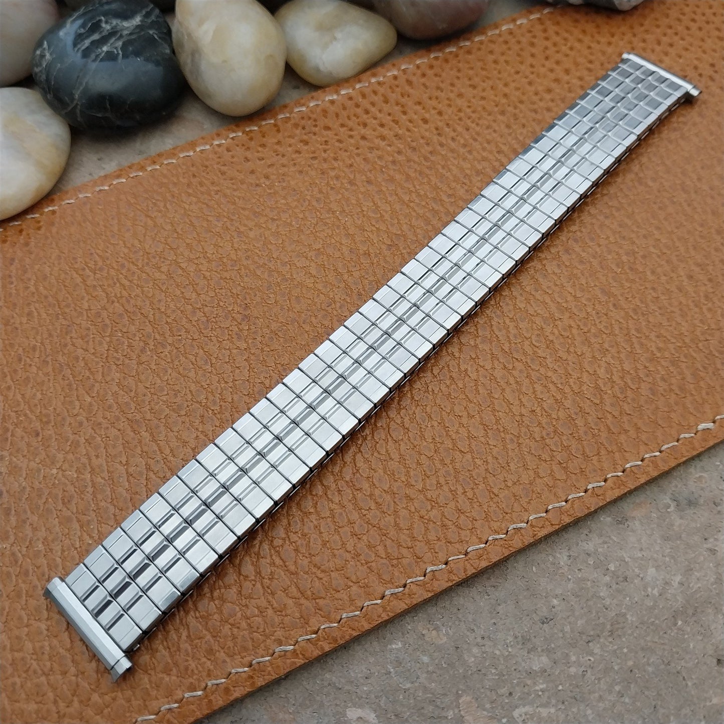 Vintage Watch Band 1970s 19mm 18mm Stainless Steel JB Champion Expansion Unused