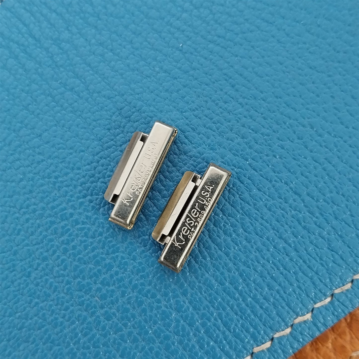 2 Kreisler DuraFlex Yellow Gold Fill Unused LINKS add 1/4" to Vintage Watch Band