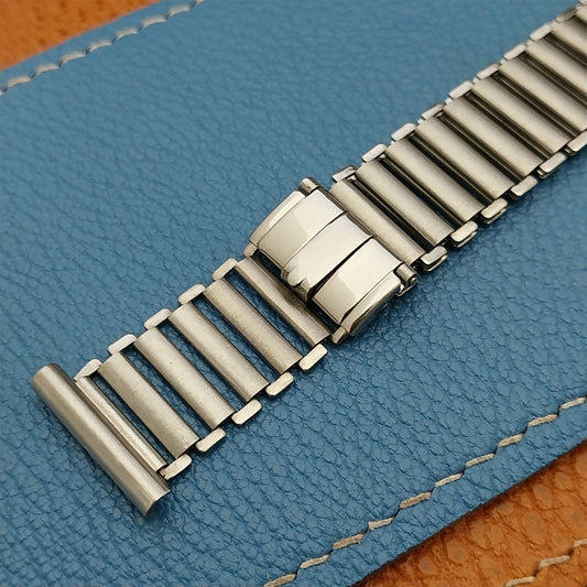 Vintage 18mm Swiss Stainless Steel Bamboo Link Unused 1940s Classic Watch Band