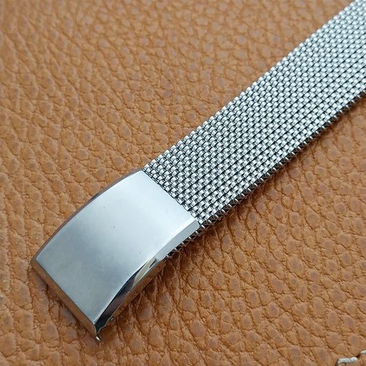 19mm 18mm Vintage Stainless Steel Evinger Expansion Mesh Unused Watch Band