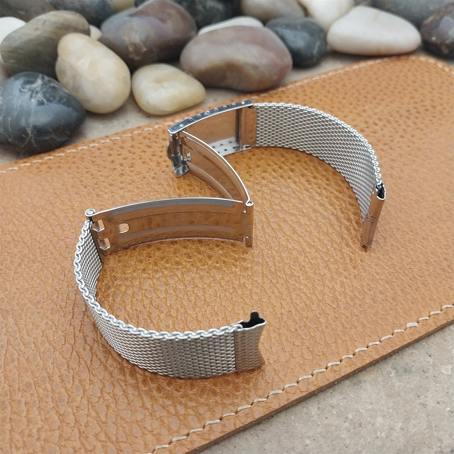 Vintage 17.2mm Stainless Steel Mesh JB Champion Unused 1960s Classic Watch Band