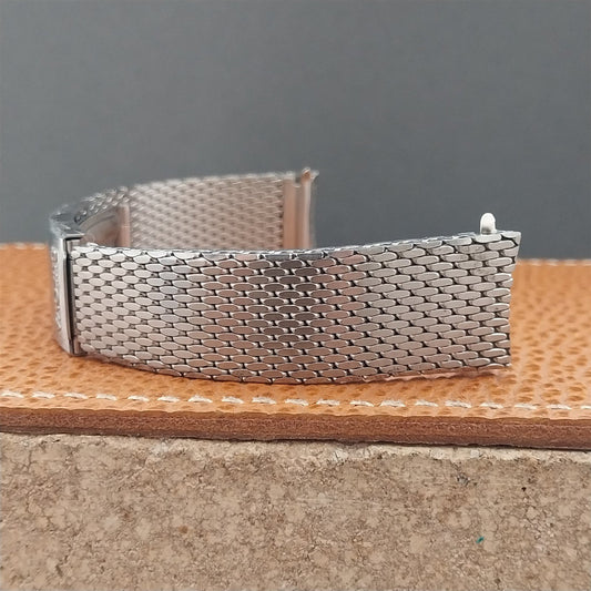 Vintage Bulova 19mm Stainless Steel Mesh Accutron unused nos Watch Band