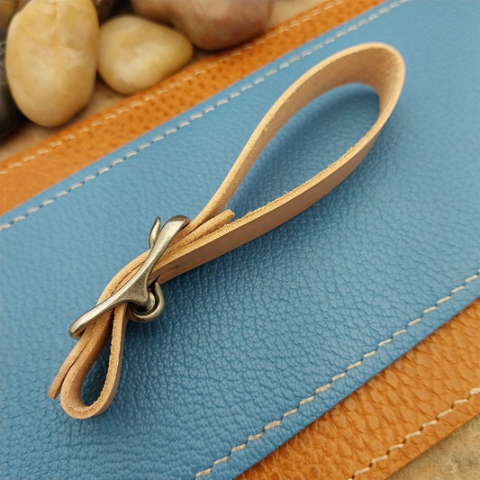 Natural Buttero Leather Pocket Watch Fob Strap & Antique Nickel Finish Buckle