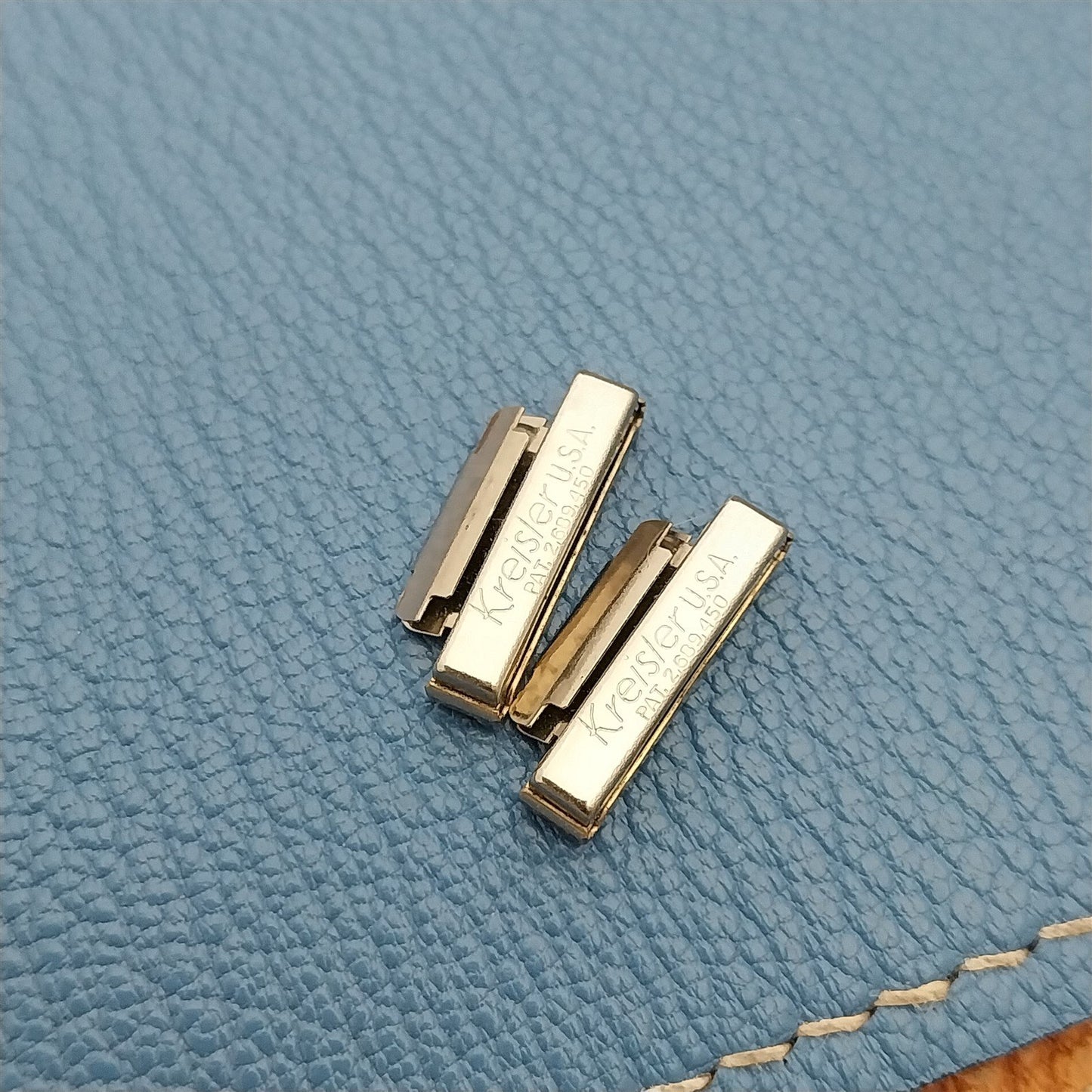 2 Kreisler DuraFlex Yellow Gold Fill Unused LINKS add 1/4" to Vintage Watch Band