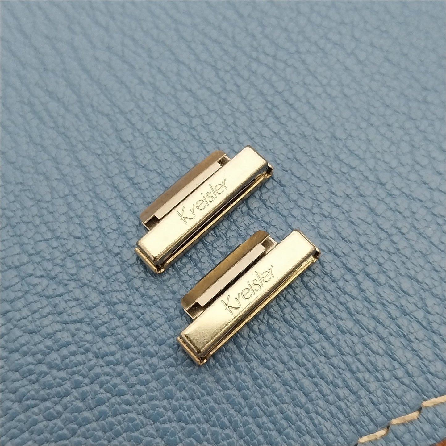 2 Kreisler DuraFlex Yellow Gold Fill Unused LINKS add 1/4" to Vintage Watch Band