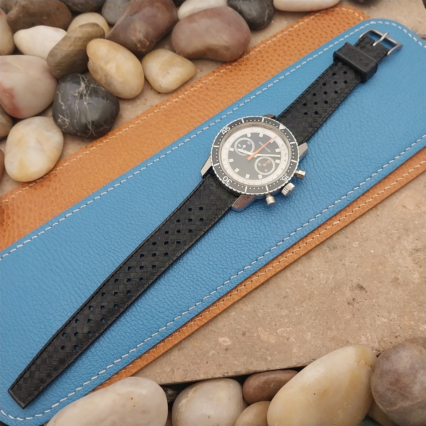 Vintage 20mm Skindiver Tropical Classic Unused 1960s Watch Band & Matte Buckle