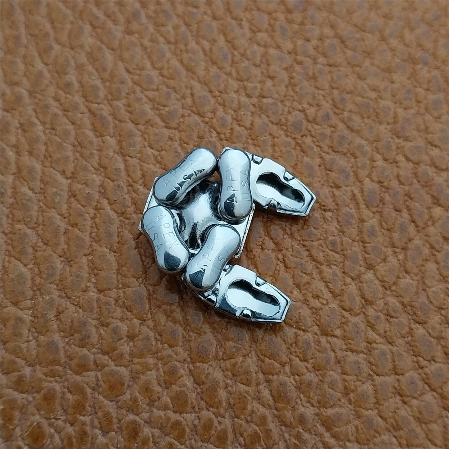 Apex Quadra-Flex Stainless Steel & Gold-Filled Unused LINK for 1950s Watch Band