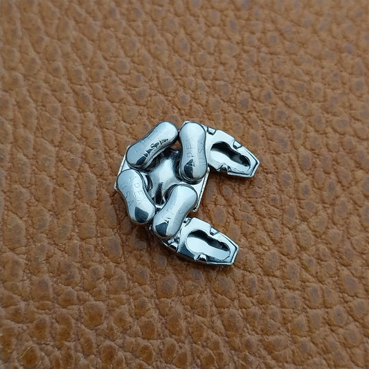 Apex Quadra-Flex Stainless Steel & Gold-Filled Unused LINK for 1950s Watch Band