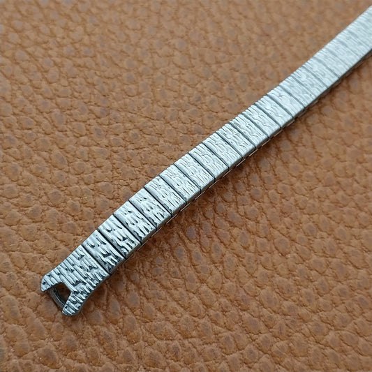 1970s Vintage Ladies 10k White Gold-Filled Speidel Unused Cocktail Watch Band