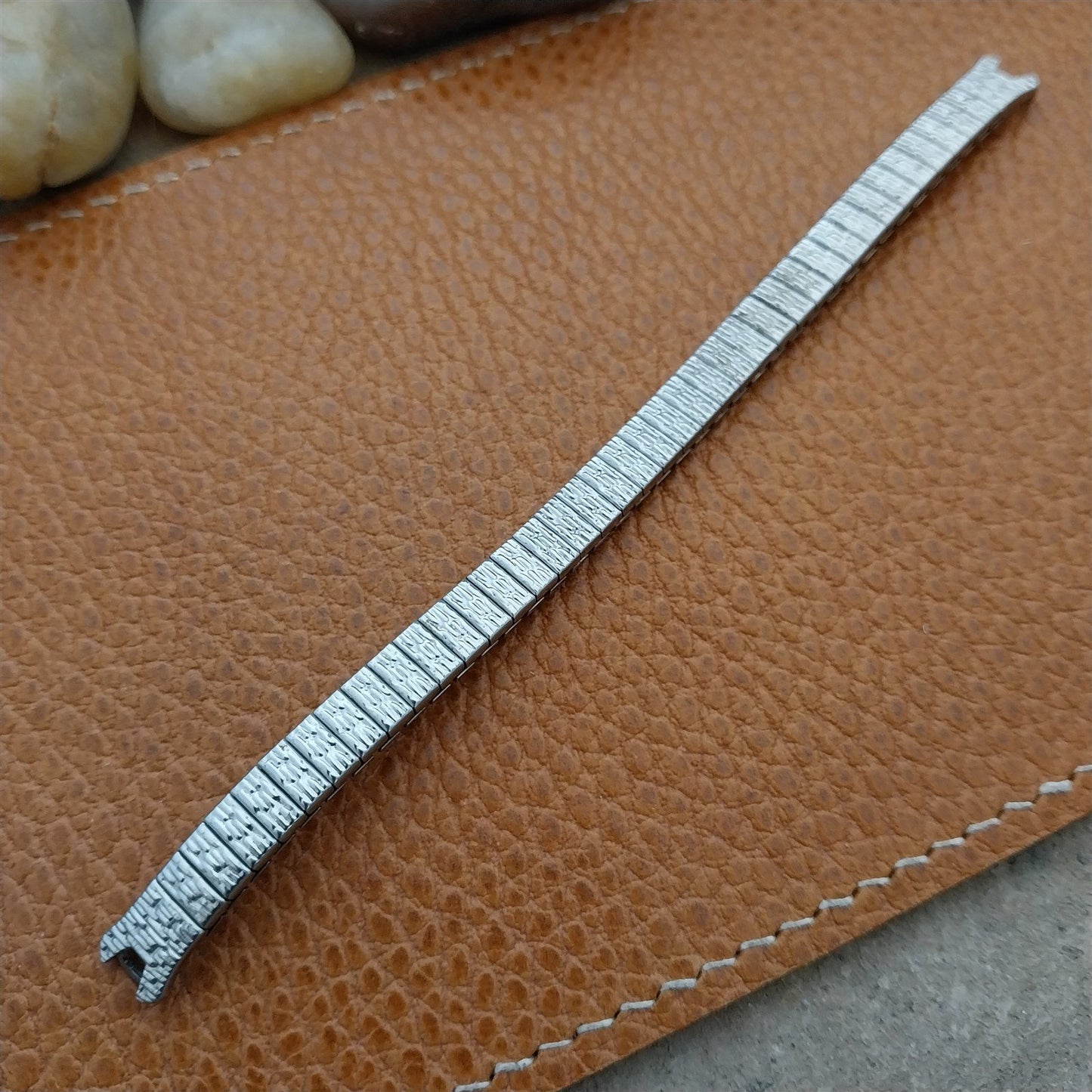 1970s Vintage Ladies 10k White Gold-Filled Speidel Unused Cocktail Watch Band