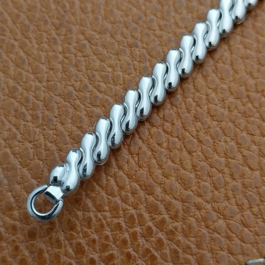 Vintage Ladies White Gold-Fill Speidel MCM Unused Cocktail Watch Band