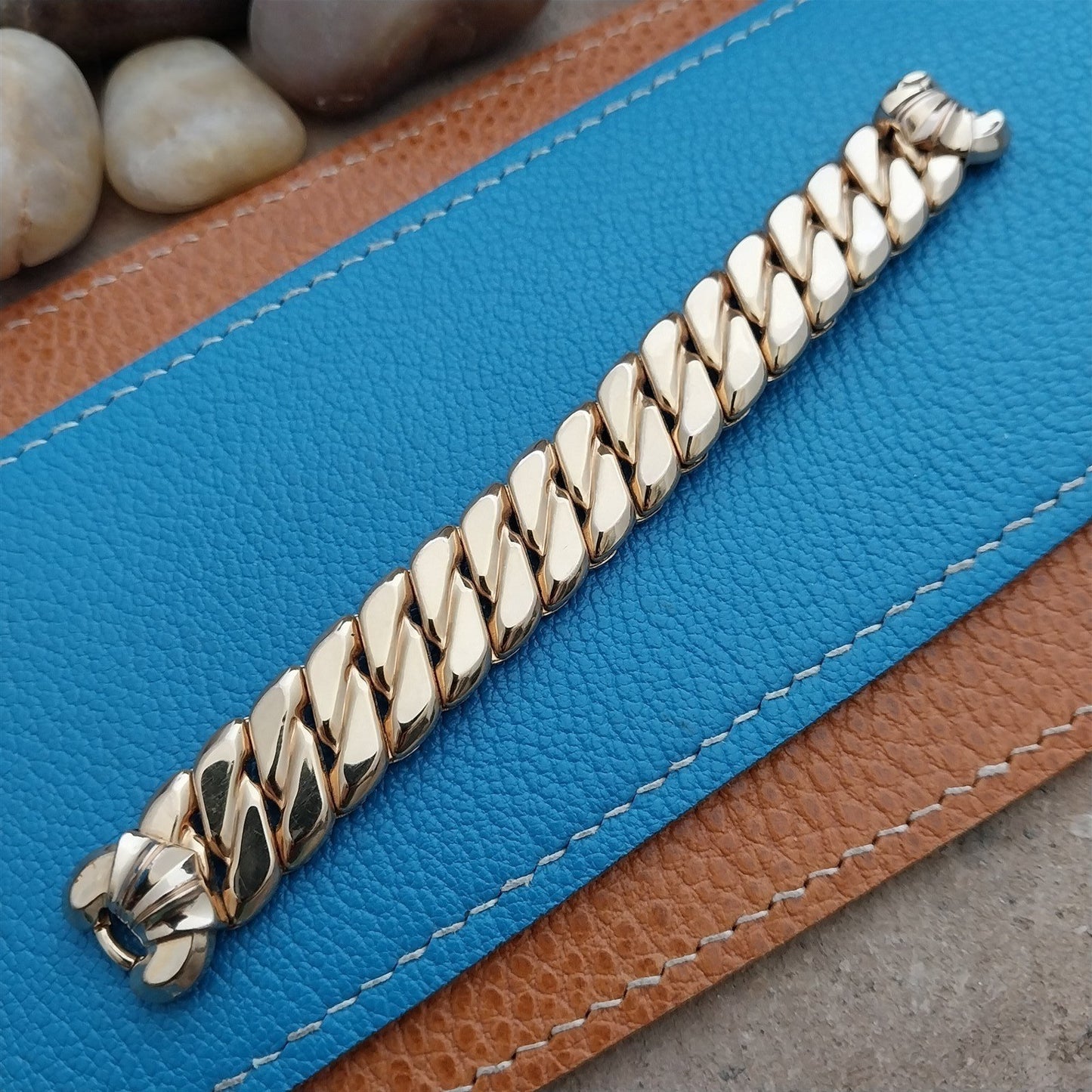 MCM Gold-Filled Speidel Wide Classic Stretch Unused Vintage Cocktail Watch Band