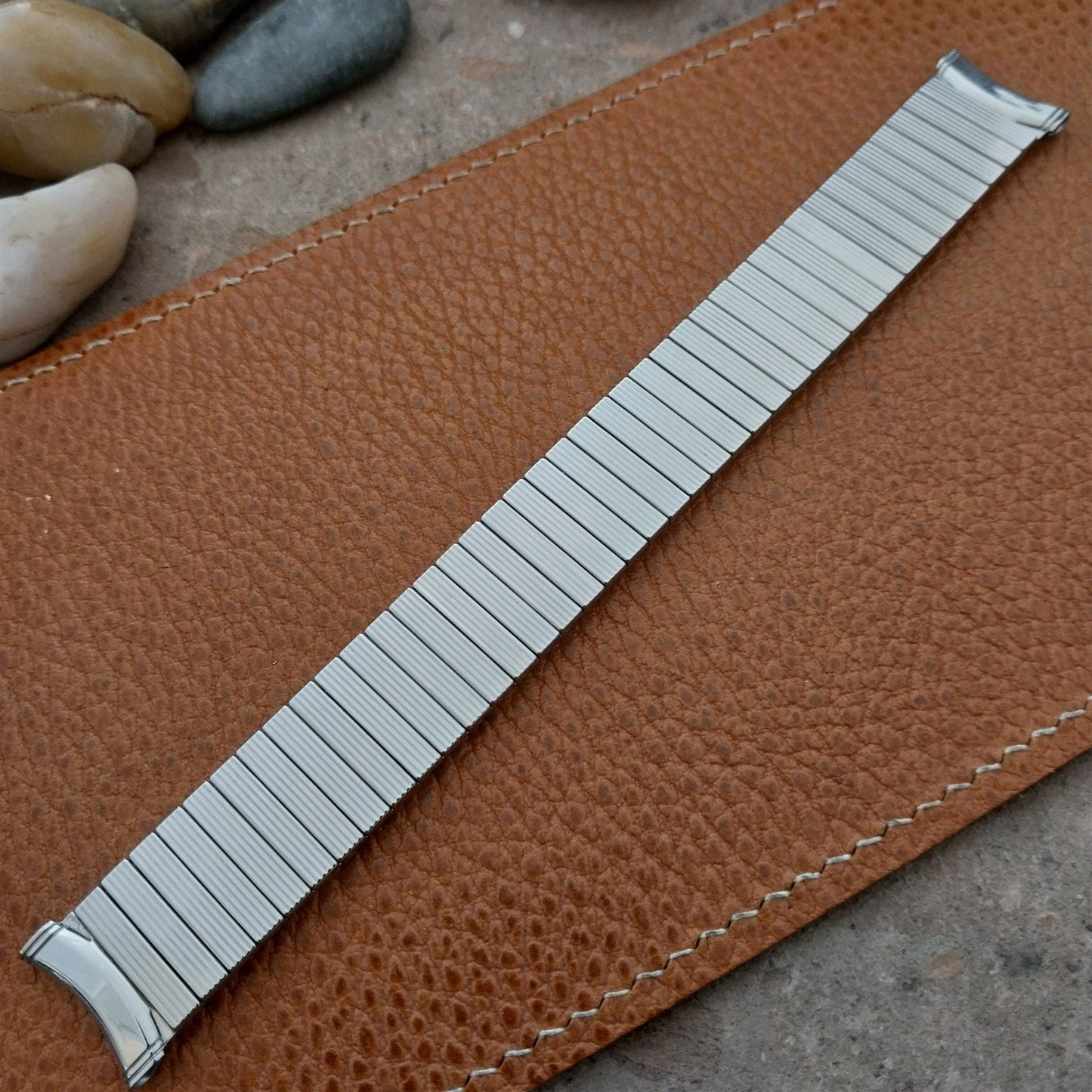 19mm 18mm 17mm Vintage Kreisler Stainless Steel Stretch Long Unused Watch Band