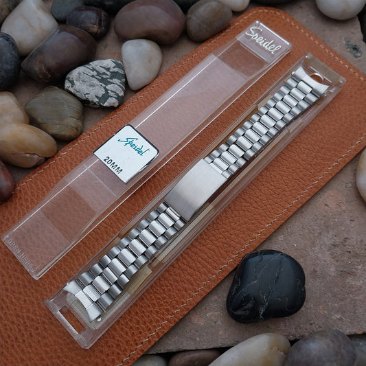20mm Straight & Curved-End Stainless Steel President Speidel Unused Watch Band