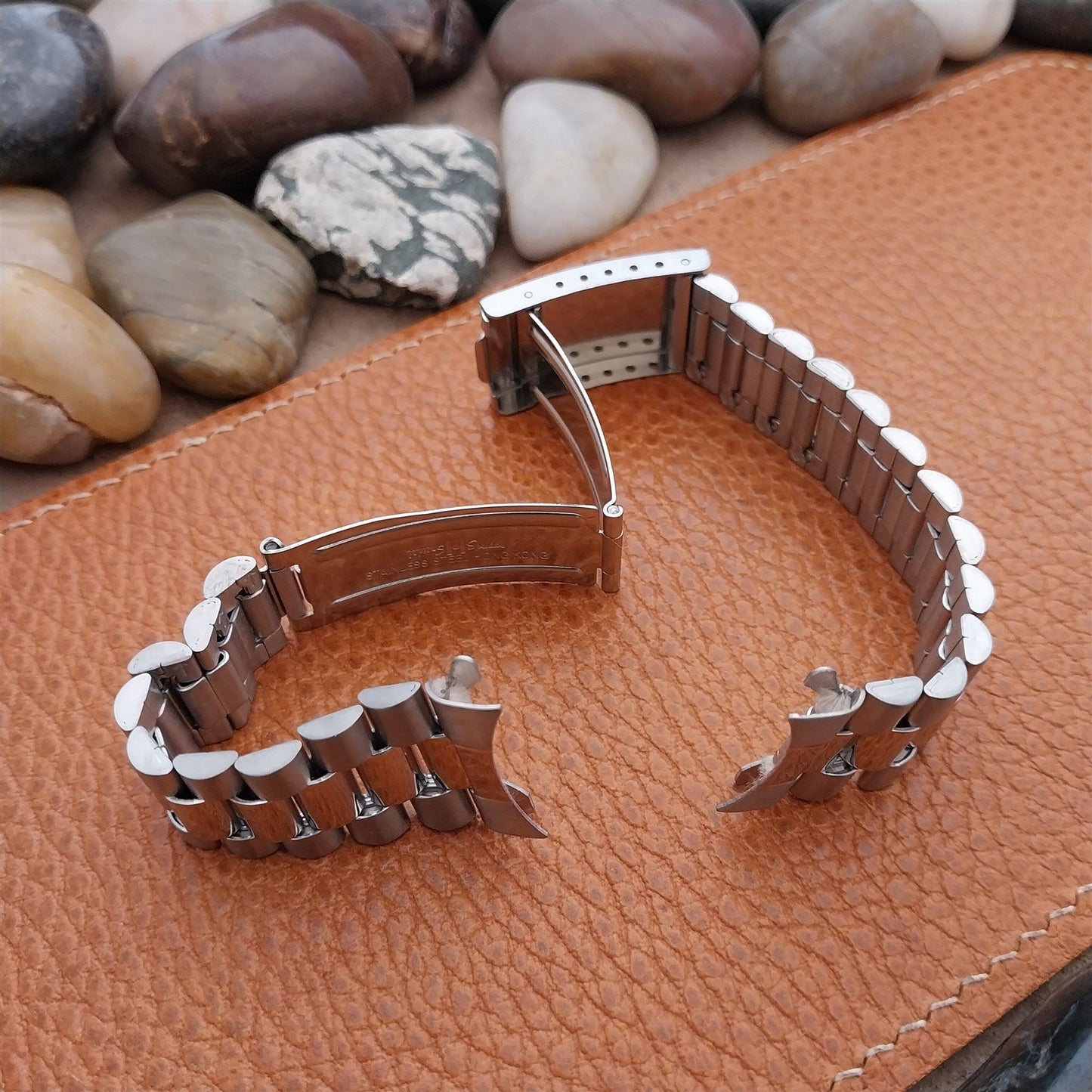 20mm Straight & Curved-End Stainless Steel President Speidel Unused Watch Band