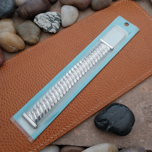 1950s Bellavance 19mm 18mm 16mm Short Stainless Stretch nos Vintage Watch Band