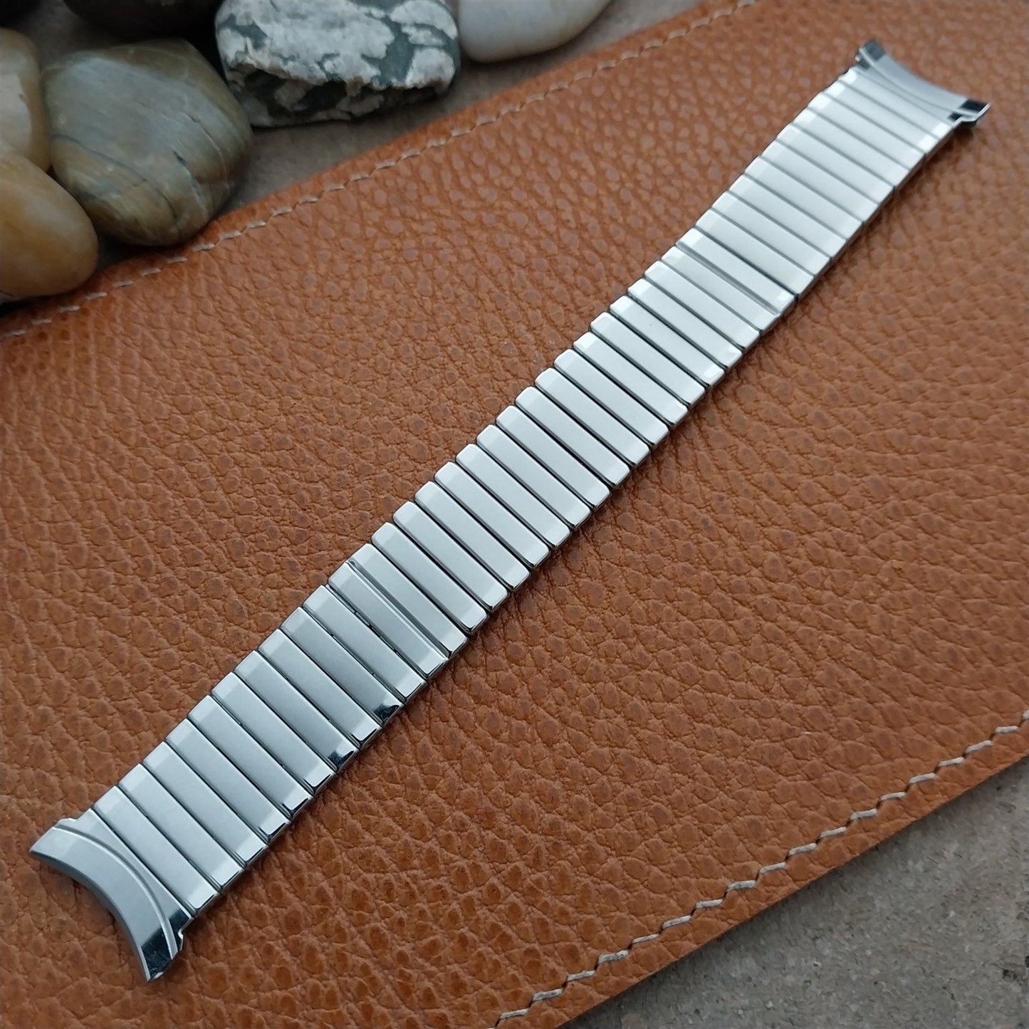 17mm 18mm 19mm JB Champion Stainless Steel Stretch nos 1960s Vintage Watch Band