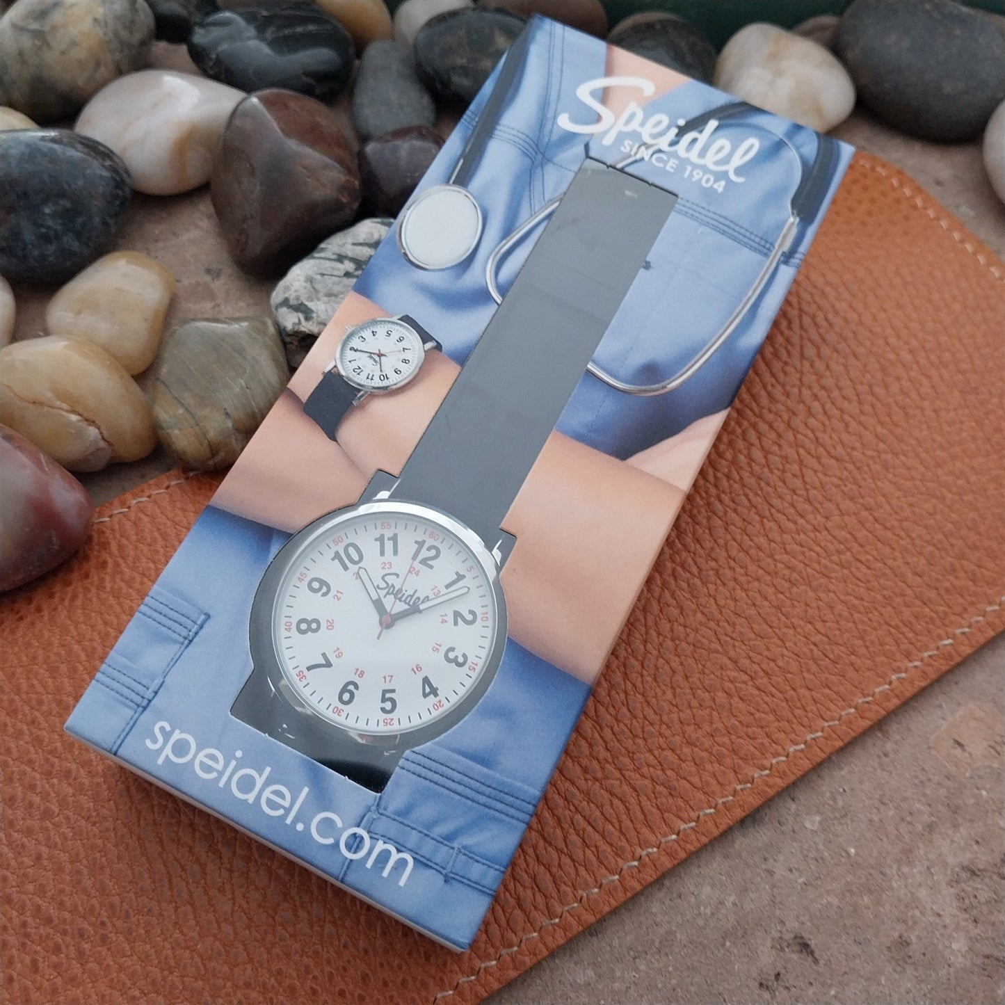 Original Black Strap Speidel Scrub Watch™ for Medical Professionals & Students