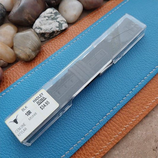 18mm Hadley Roma Black Kevlar Unused Watch Band