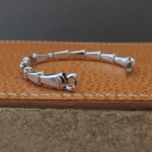 Ladies White Gold-Fill Gemex Single Lug Unused 1950s Vintage Cocktail Watch Band