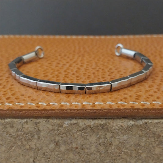 Vintage 1960s Foster USA 10k White Gold Filled Ladies Cocktail Short Watch Band