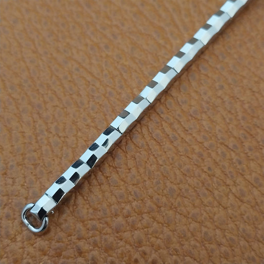 Vintage 1960s Foster USA 10k White Gold Filled Ladies Cocktail Short Watch Band