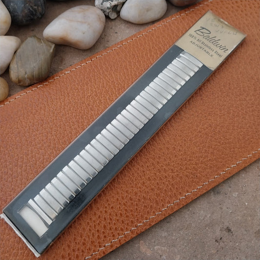 1960s Vintage Baldwin Stainless Classic Stretch 17.2mm 17mm Unused Watch Band