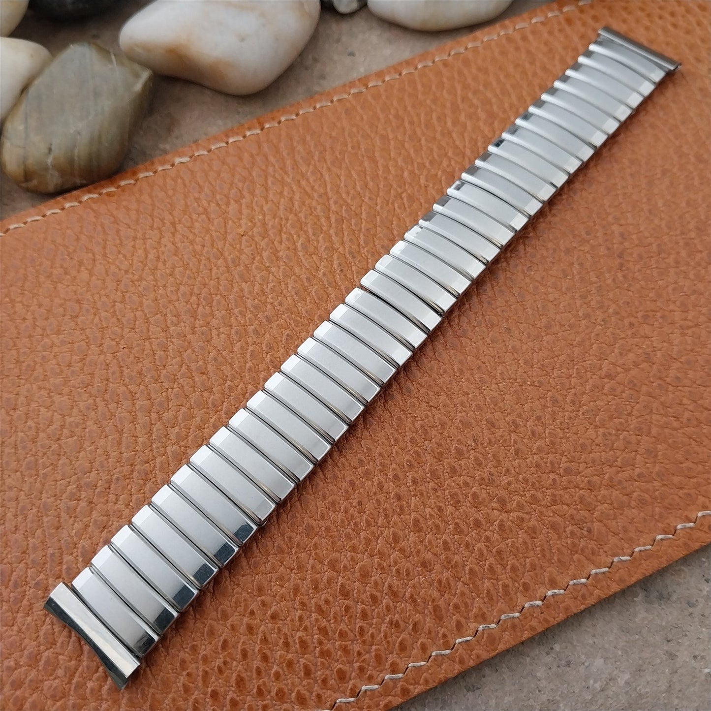 1960s Vintage Baldwin Stainless Classic Stretch 17.2mm 17mm Unused Watch Band