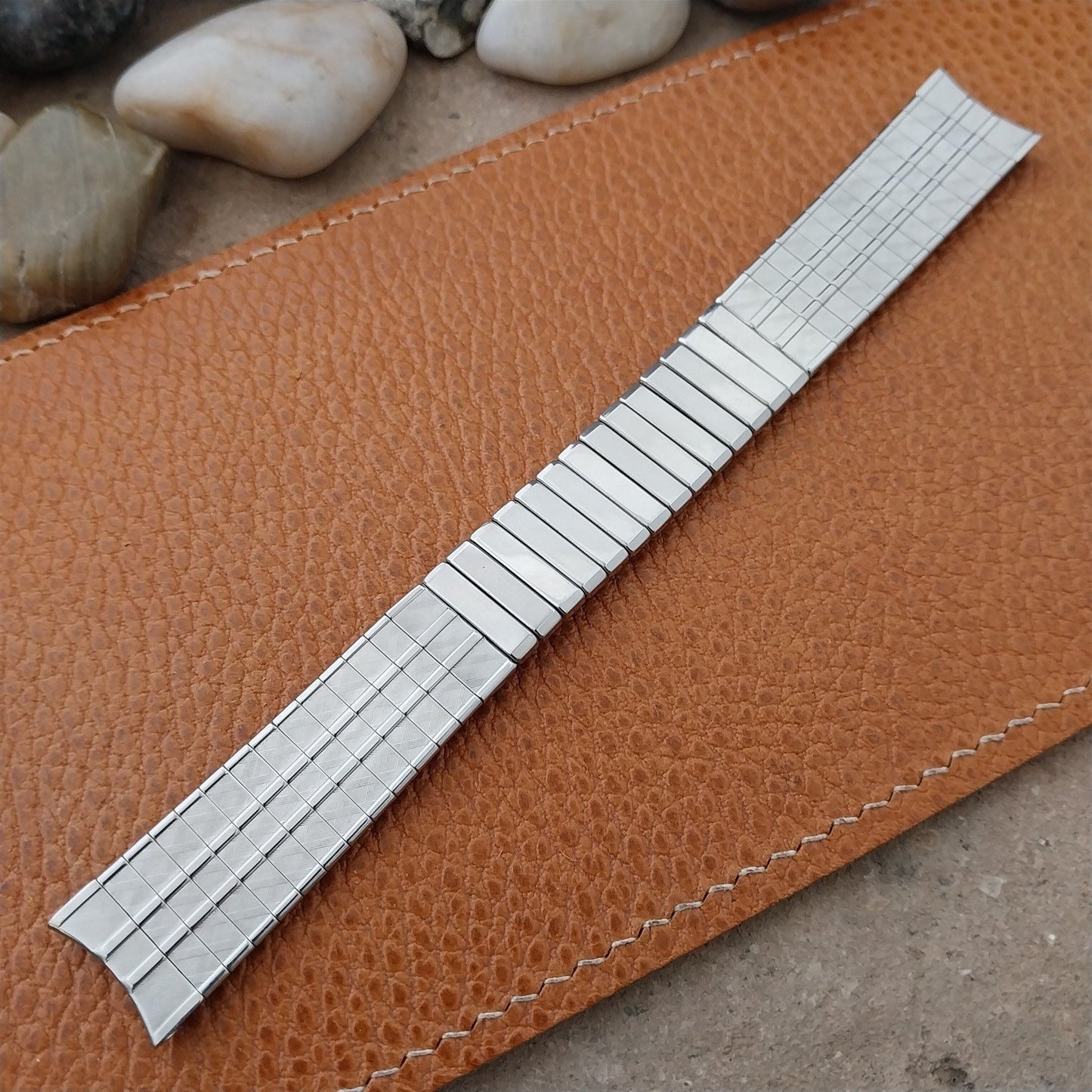 17.2mm Baldwin Stainless Steel Expansion nos Unused 1960s-1970s Watch Band