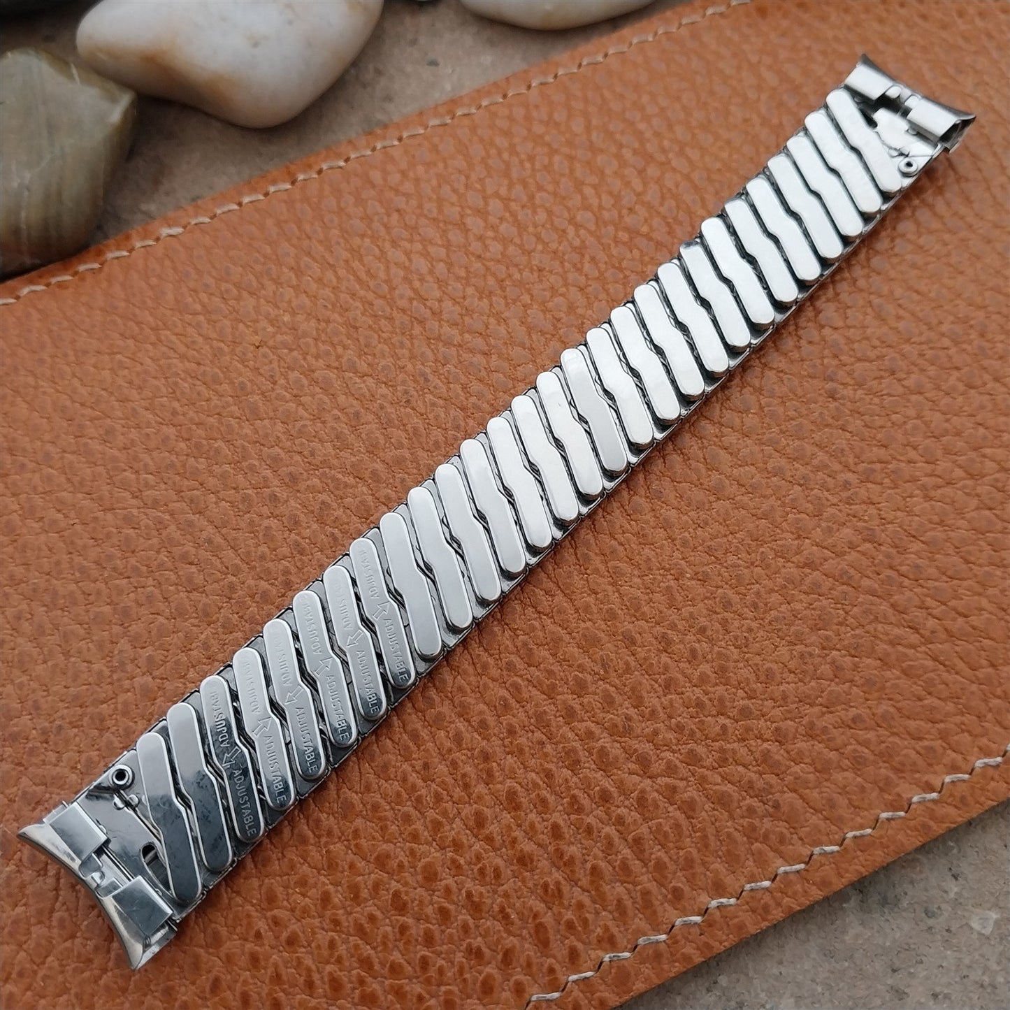 17mm 16mm Baldwin Stainless Steel Expansion nos Unused 1960s Vintage Watch Band