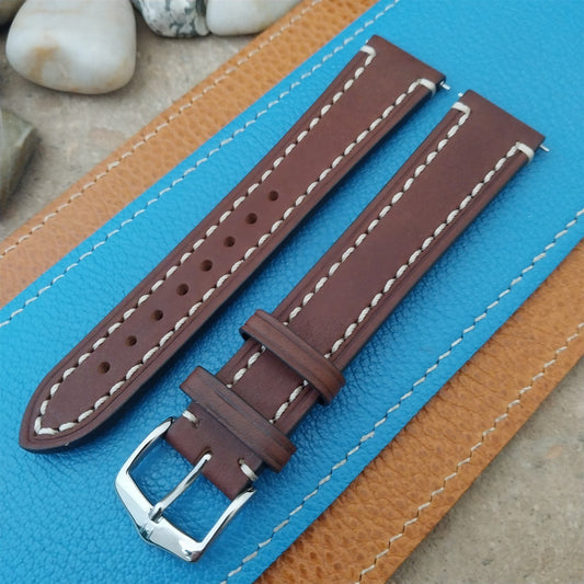 Brown 20mm Hirsch Liberty XL Artisan Leather Classic Tapered 20/18 Watch Band
