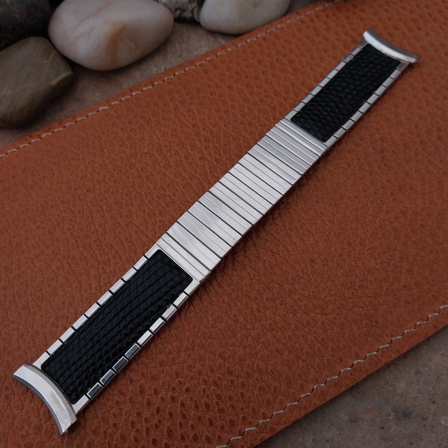 1950s Vintage 19mm 18mm 17mm White Gold-Filled Kreisler Golden Duet Watch Band