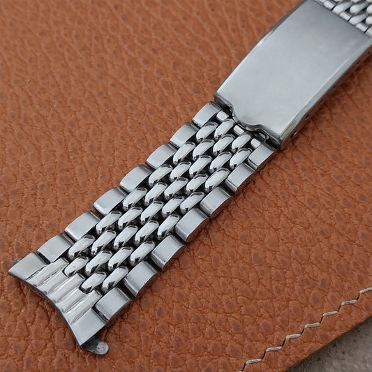 Vintage 18mm Stainless Steel Beads of Rice nos Classic 1960s Watch Band
