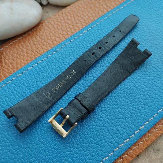 Vintage Patek Philippe 10mm 750 Solid Gold Buckle & 15mm Notched Lizard Strap