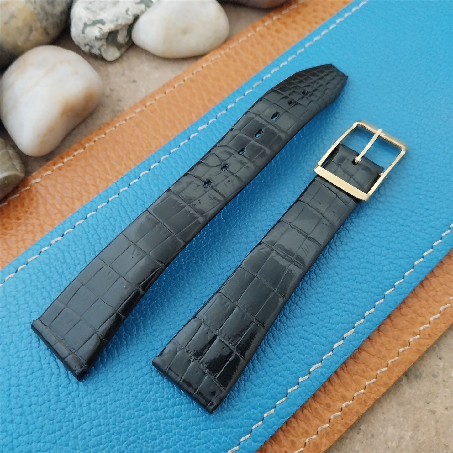 Vintage Accutron 18mm Hi-Fi Rubber Classic Tapered Unused Classic Watch Band
