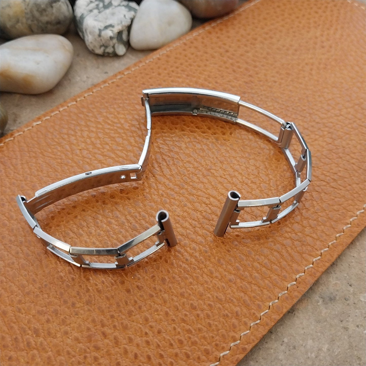 1930s Vintage Chrome Lustern Lord Baltimore 19mm 16mm Unused Art Deco Watch Band