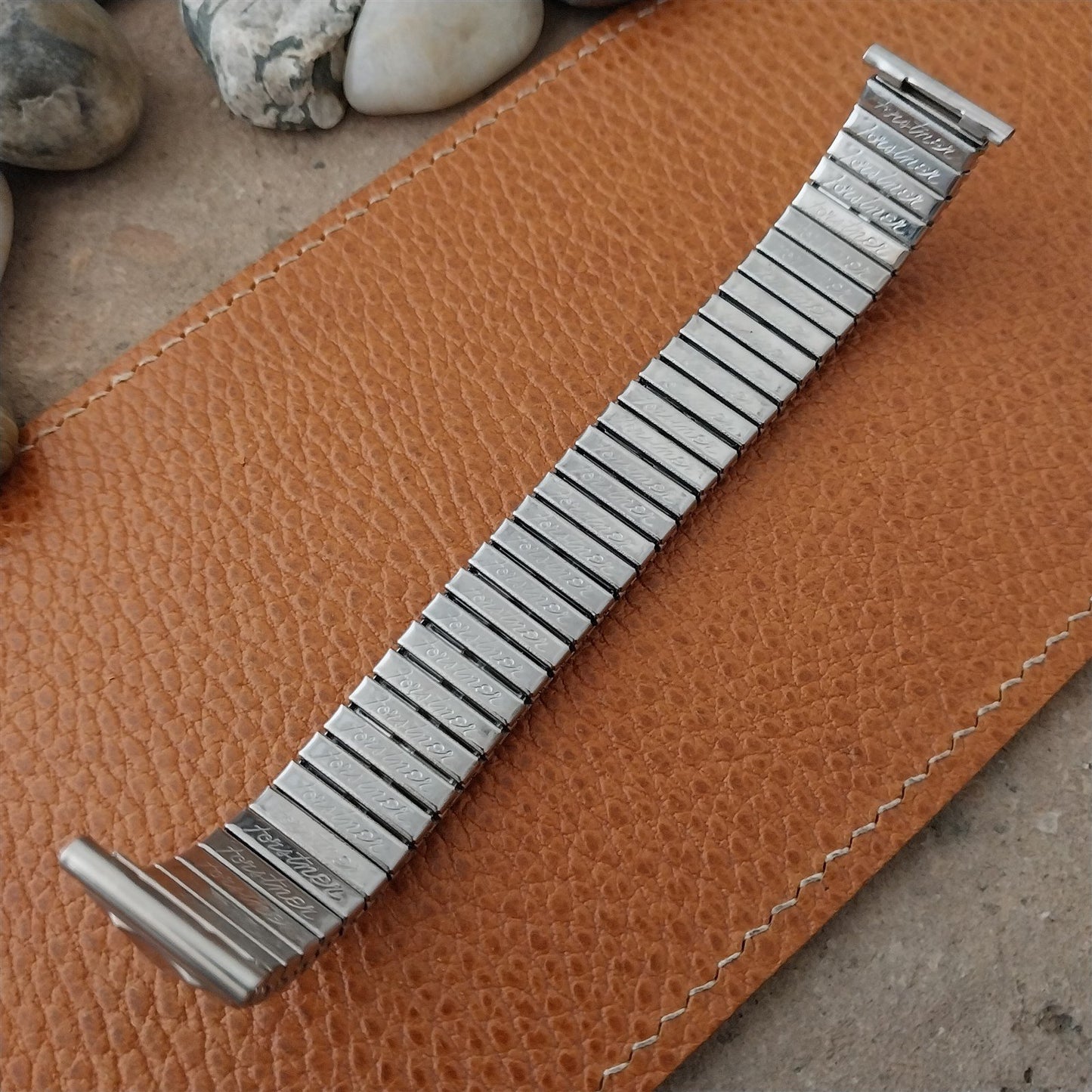 1950s Forstner 16mm 18mm 19mm nos Stainless Steel Classic Expansion Watch Band