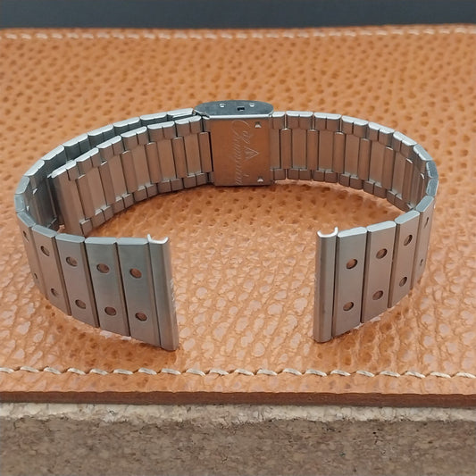 23mm 22mm Stainless Steel & Gold-Tone JB Champion 1970s Vintage Watch Band