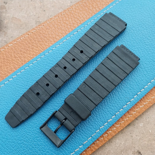 1970s 18mm Skindiver Oyster Diver & Black Buckle Unused Vintage Watch Band