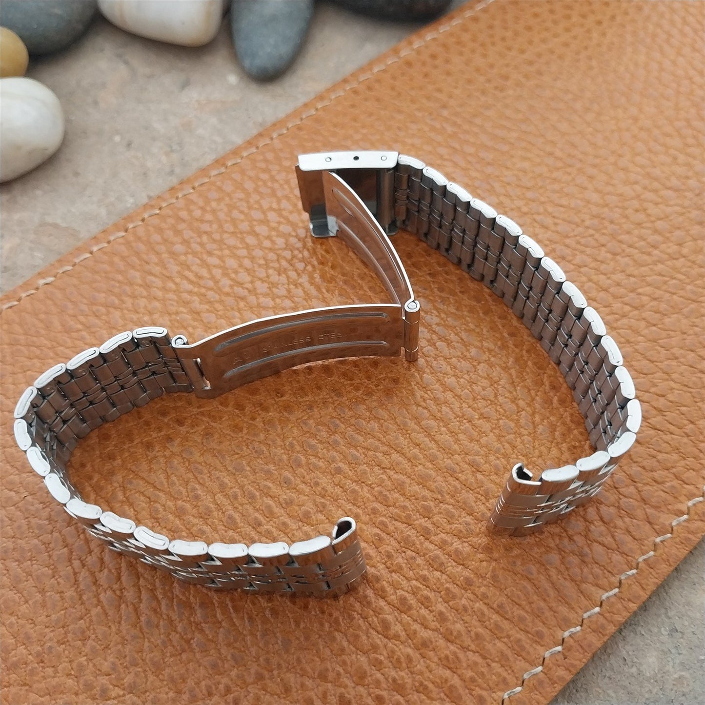 18mm Alpine Flared Stainless Steel Unused Deployment Watch Band