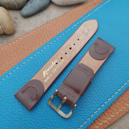 Vintage 18mm Kreisler Classic Shell Cordovan Short Tapered 1950s NOS Watch Strap