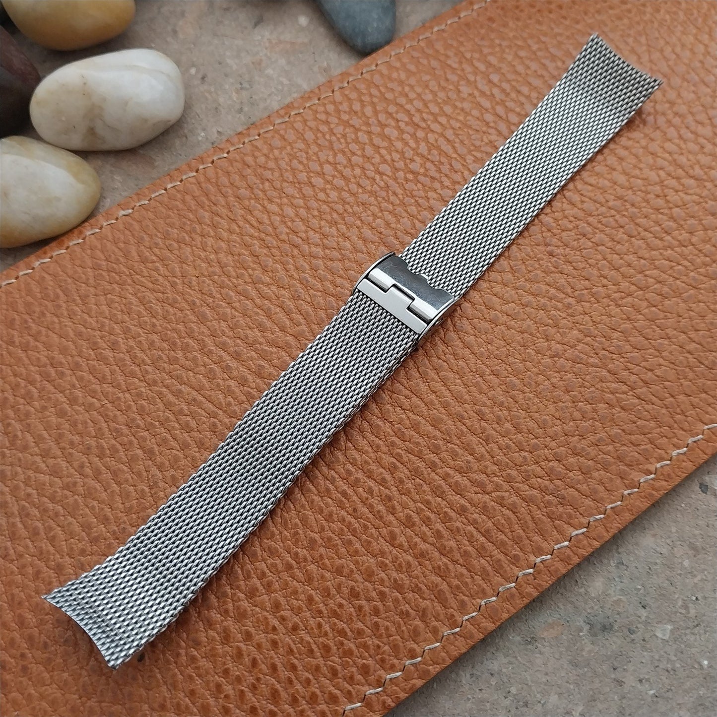 Vintage Stainless Steel Mesh Special Fit Made in England Mesh nos Watch Band