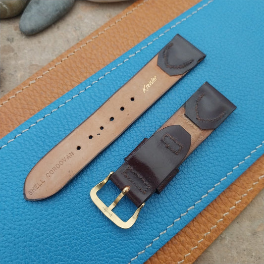 Vintage 18mm Kreisler Classic Shell Cordovan Short Tapered 1950s NOS Watch Strap