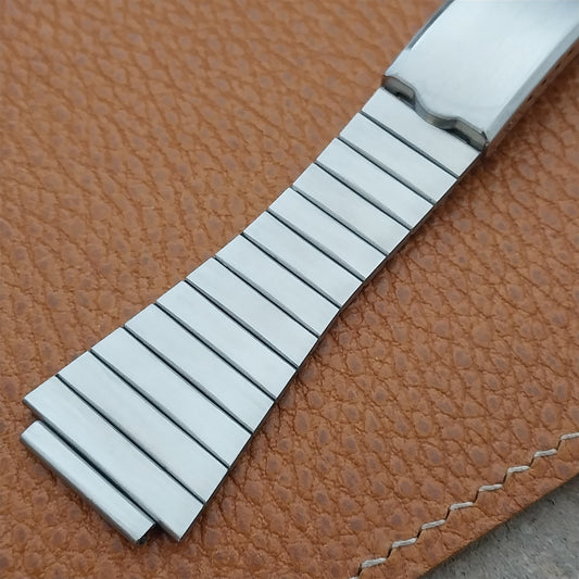 Vintage 18mm Flared Stainless Steel JB Champion Unused 1970s Classic Watch Band