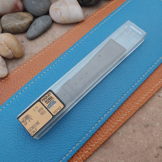 19mm Hadley Roma Brown Unpadded Calfskin Classic Tapered 19/14mm Watch Strap