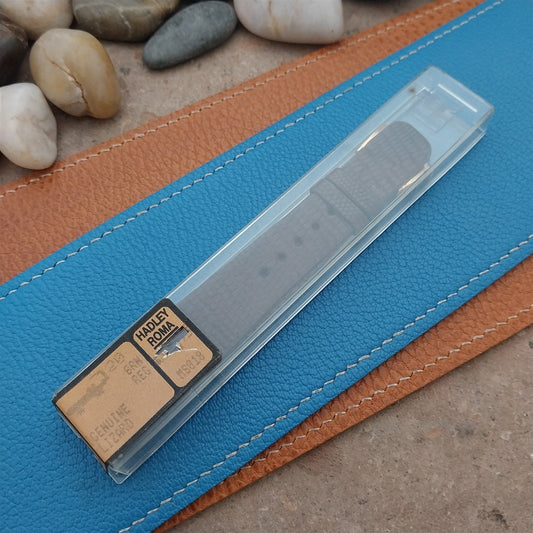 Vintage 20mm Hadley Roma Unpadded Brown Lizard Classic Tapered NOS Watch Strap